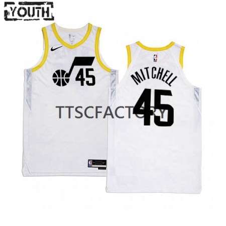 Kinder NBA Utah Jazz Trikot Donovan Mitchell 45 Nike 2022-23 Association Edition Weiß Swingman